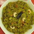 Dhara Kiran Joshi's cooksnap of when they made હૈદરાબાદી ગી્ન બીરયાની.