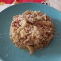 El cooksnap de Paola cuando hizo Risotto de jamón ibérico y setas.