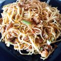 Jasper Mwenda's cooksnap of when they made Spaghetti with chicken.