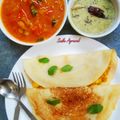 Sudha Agrawal का कुकस्नैप जब उन्होंने इंस्टेंट मसाला दोसा और चटनी (Instant masala dosa aur chutney recipe in Hindi) बनाया था।
