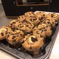 El cooksnap de patricio ale cuando hizo Muffins de banana, crema de maní y chocolate.
