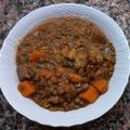 El cooksnap de Gaby Aguirre cuando hizo Guiso de Lentejas con Carne y Salchichas Parrilleras.