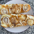 El cooksnap de Sonia Toral Prado cuando hizo Pan pizza cebolla caramelizada y queso de cabra.