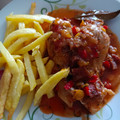 El cooksnap de Albichu cuando hizo Pollo al chilindrón en olla rápida.