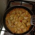 El cooksnap de Antonio cuando hizo Arroz con pollo.
