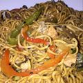El cooksnap de Paloma Díaz cuando hizo Fideos chinos con verdura y pollo.