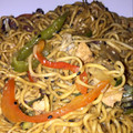 El cooksnap de Paloma Díaz cuando hizo Fideos chinos con verdura y pollo.