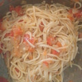 El cooksnap de Alejandra Rojas cuando hizo Fideos integrales con salsa de tomate casera.