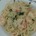 El cooksnap de Maria Jose Bleda Rodriguez De Vera cuando hizo Tallarines con gambas y calabacin (En blanco) o tagliatelle con gamberi e zucchine.