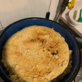 El cooksnap de Pabla Bernuy cuando hizo Harcha (pan de sémola marroquí).