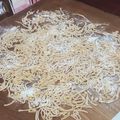 El cooksnap de Lujan Silva cuando hizo Fettuccine/tallarines casero para cuatro personas.