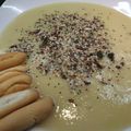 El cooksnap de Maurice Colmener cuando hizo Crema de Calabacín, pipas y torreznos.