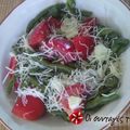Cooksnap από vasiliki ver στη συνταγή Σαλάτα με αμπελοφάσουλα, πομοντόρια και κρασοτύρι