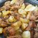 El cooksnap de Adolfo Aliaga cuando hizo Conejo al ajillo con patatas y guisantes.