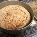 El cooksnap de Vic 🍪🧁🍩 cuando hizo Torta de banana y coco con harina integral y avena.
