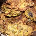 mitu jha's cooksnap of when they made Chana saag ke pakode.