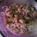 El cooksnap de Cecilia cuando hizo Ceviche de Salmón.