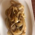 El cooksnap de Mariela S. Albornoz cuando hizo Merluza encebollada.