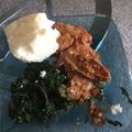 Cecilia Muasa's cooksnap of when they made Ugali, Managu(African nightshade) and beef.