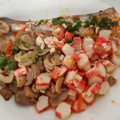El cooksnap de MaryGlory cuando hizo Merluza en papillote con guarnición de judías, champiñón y surimi.
