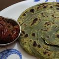 Neelam Gahtori's cooksnap of when they made Hariyali Laccha Parantha.