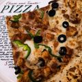 Nazia Qureshi's cooksnap of when they made Chicken tikka pizza.