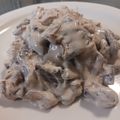El cooksnap de Mónica cuando hizo Setas con ternera y queso azul.