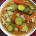 El cooksnap de Paulina Piña cuando hizo Caldo Tlalpeño.