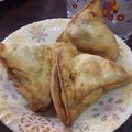 Rashida Minhaj's cooksnap of when they made Aaloo Ke Samosay.