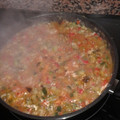 El cooksnap de Chema cuando hizo Pisto de verduras con berenjena y calabacín.