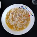 El cooksnap de María Ayala cuando hizo Sopa de pastas argollas.