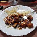 El cooksnap de Pedro cuando hizo Pollo en salsa agridulce.