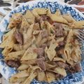 El cooksnap de Tincho cuando hizo Fideos Salteados con Carne.
