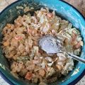 El cooksnap de Karla Esparza cuando hizo Ensalada rusa de pollo.