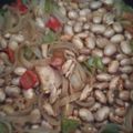 El cooksnap de Carmeta cuando hizo Fabes pintas con verduras.