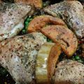 El cooksnap de Maru Talquenca cuando hizo Pechuga de pollo y zapallo al horno.