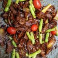 Cooksnap Ili Afiqah Ismail semasa beliau membuat Daging Goreng Bersama Kacang Panjang.