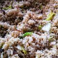 Cooksnap Julia ALeen Aireish semasa beliau membuat Nasi Goreng Udang Kering.
