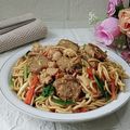 Cooksnap dari Setya N2 untuk resep Chinese fried noodles / Mie goreng panjang umur