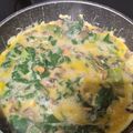 El cooksnap de José Miguel Lozano cuando hizo Tortilla con boletus y espinacas.