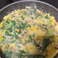 El cooksnap de José Miguel Lozano cuando hizo Tortilla con boletus y espinacas.