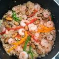 El cooksnap de Diana cuando hizo Paella sencilla de choros y gambas al vino blanco!.