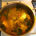 El cooksnap de Raymundo Lamas cuando hizo Caldo de pollo con arroz.