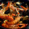El cooksnap de Carlos Pérez Barrera cuando hizo Zarzuela de pescado y marisco.