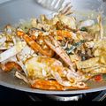 Cooksnap Norqursiah Saad semasa beliau membuat Shellout Salted Eggs Crab.