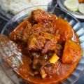 Nandini Mukherjee Ghosh's cooksnap of when they made আলু দিয়ে পাঁঠার মাংস কষা(aloo diye pathar mangsho kosha recipe in Bengali).
