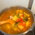 El cooksnap de Jana Gonzalez cuando hizo Estofado de patatas con magro de cerdo y champiñones.