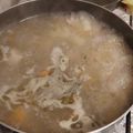 El cooksnap de Beto cuando hizo Sopa de pollo desmenuzado.