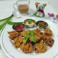 Afsana Firoji का कुकस्नैप जब उन्होंने प्याज़ की पकोड़ी (pyaj ki pakodi recipe in Hindi) बनाया था।