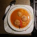 El cooksnap de Jorge Reyes cuando hizo Caldo de albóndigas.